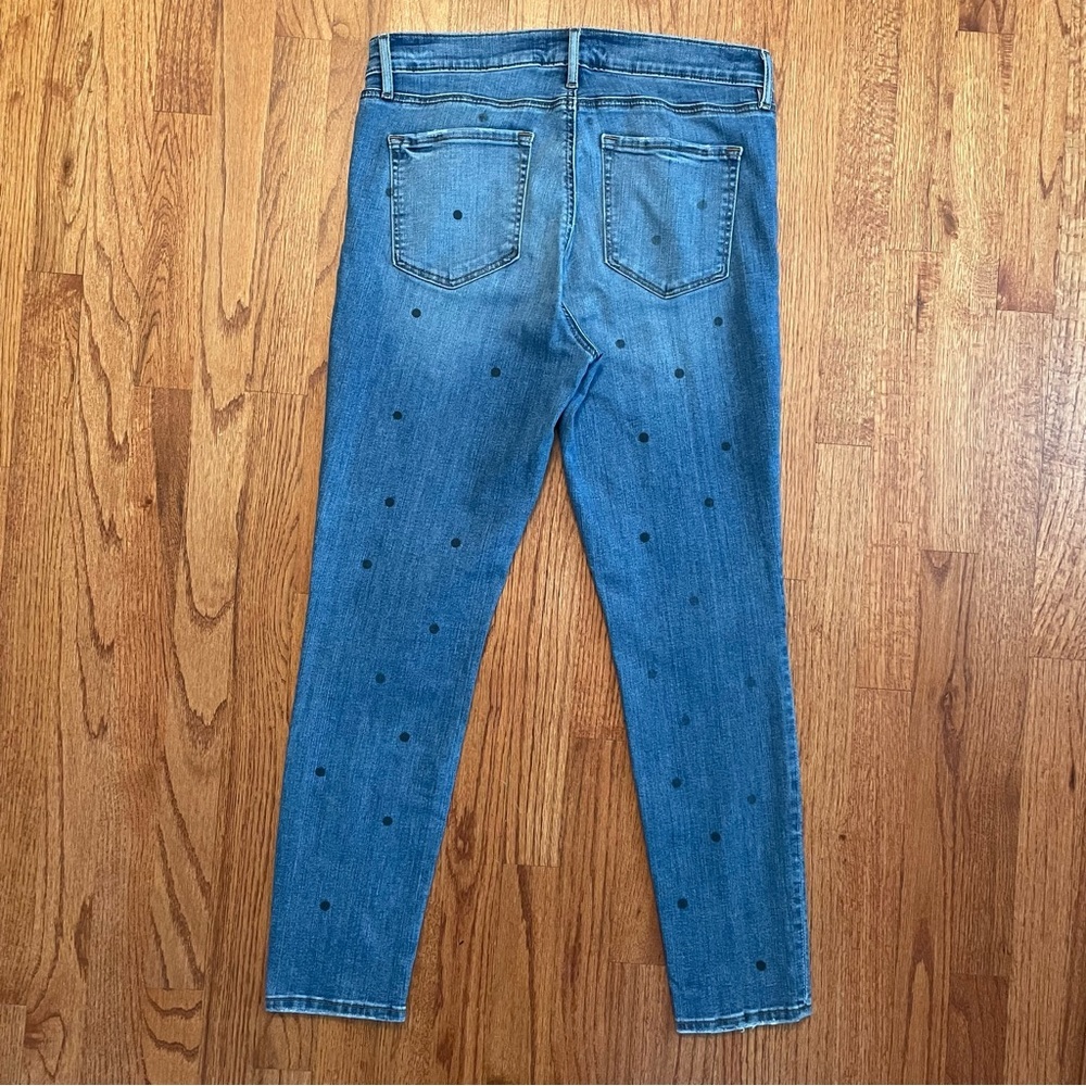 Loft Polka Dot Modern Skinny Jeans Size 10 - Picture 8 of 16